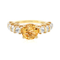 Zilveren ring met een citrien