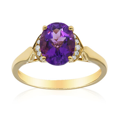 Gouden ring met een amethist