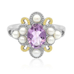 Zilveren ring met een amethist