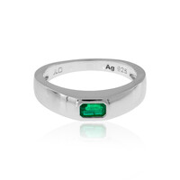 Zilveren ring met een Columbiaanse smaragd