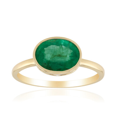 Gouden ring met een Zambia-smaragd