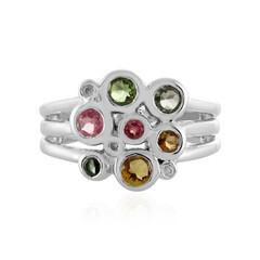 Zilveren ring met toermalijnen