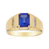 Gouden ring met een AAA tanzaniet (CIRARI)