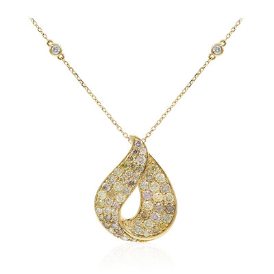 Gouden halsketting met SI2 Fancy Diamanten (CIRARI)