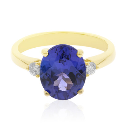 Gouden ring met een AAA tanzaniet (CIRARI)