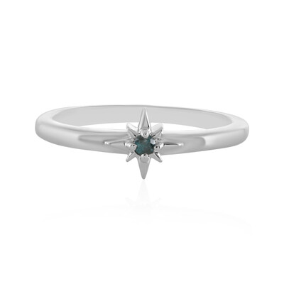 Zilveren ring met een I3 Champagne Diamant