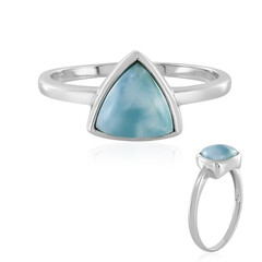 Zilveren ring met een larimar