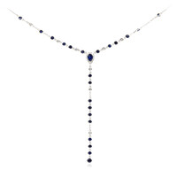 Gouden halsketting met een Blauwe Ceylon saffier (CIRARI)
