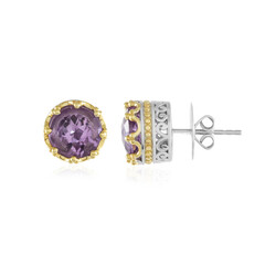 Zilveren oorbellen met lavendel amethisten (Dallas Prince Designs)