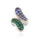 Zilveren ring met Zambia-smaragdstenen (Gems en Vogue)