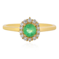 Gouden ring met een Columbiaanse smaragd