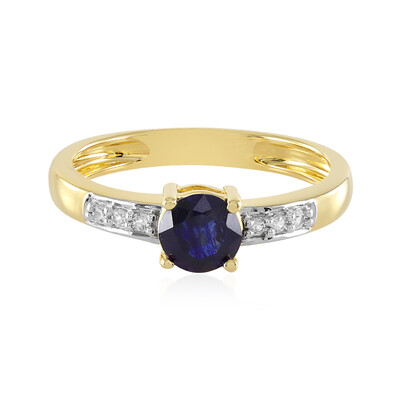 Zilveren ring met een Madagaskar Blauwe Saffier