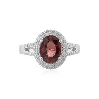 Zilveren ring met een roze zirkoon