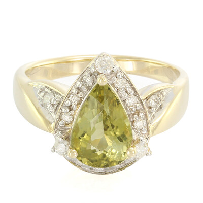 Gouden ring met een koper toermalijn