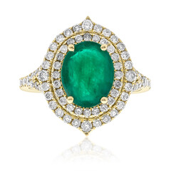 Gouden ring met een Zambia-smaragd (CIRARI)