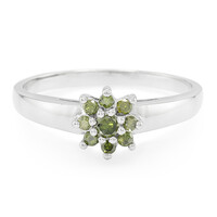 Zilveren ring met een Fancy diamant