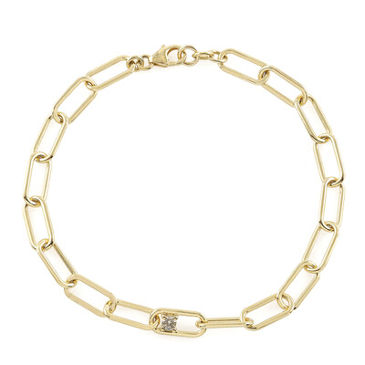Zilveren armband met een VS1 champagne diamant