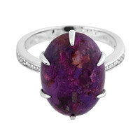 Zilveren ring met een Paarse Kingman Mohave Turkoois