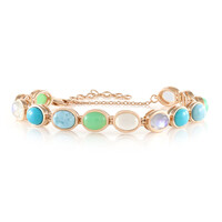 Zilveren armband met Blauwe Maanstenen (KM by Juwelo)