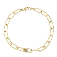 Zilveren armband met een VS1 champagne diamant