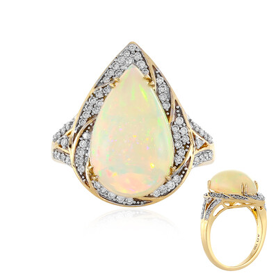 Gouden ring met een AAA Welo-opaal (D'vyere)
