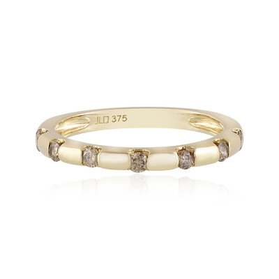Gouden ring met I2 Champagne Diamanten