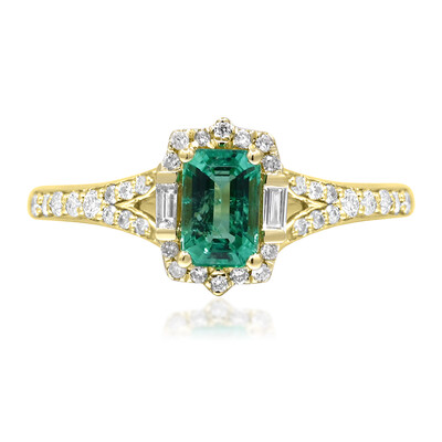 Gouden ring met een AAA Zambia smaragd (CIRARI)