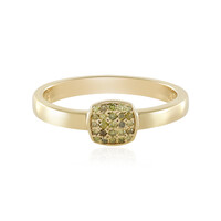 Zilveren ring met I3 Gele Diamanten