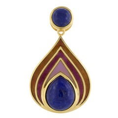 Zilveren hanger met een lapis lazuli
