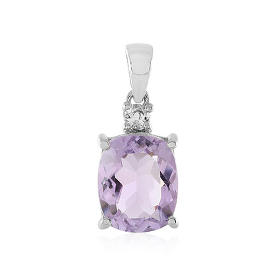 Zilveren hanger met een lavendel amethist
