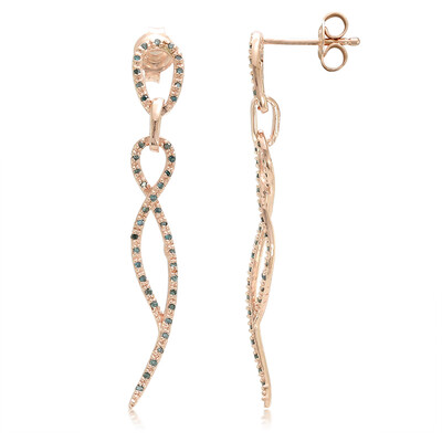 Zilveren oorbellen met Fancy diamanten