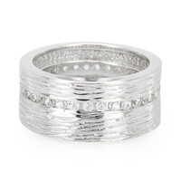 Zilveren ring met zirkonen