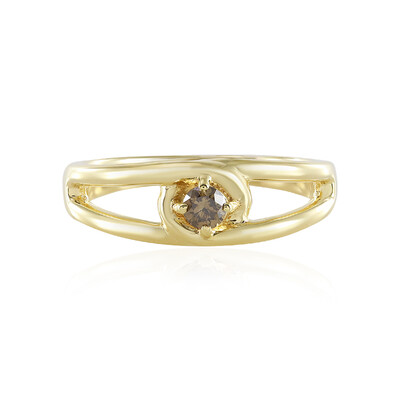 Zilveren ring met een I3 Bruine Diamant
