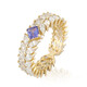 Gouden ring met een tanzaniet (de Melo)