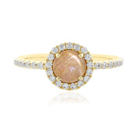 Gouden ring met een kattenoog-zonnesteen