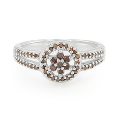 Zilveren ring met Fancy diamanten