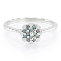 Zilveren ring met Fancy diamanten