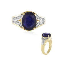 Zilveren ring met een Madagaskar Blauwe Saffier