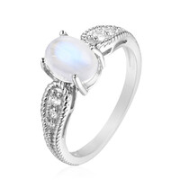 Zilveren ring met een Tanzania Regenboog Maansteen