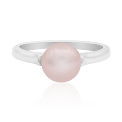 Zilveren ring met een zoetwater kweekparel