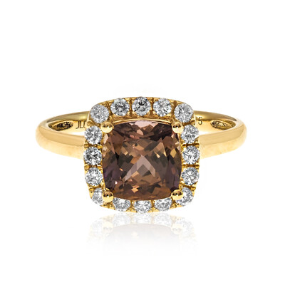 Gouden ring met een Onverhitte Tanzaniet