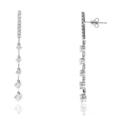 Gouden oorbellen met SI2 (H) Diamanten (CIRARI)