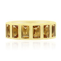 Zilveren ring met citrienstenen