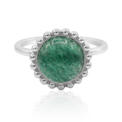 Zilveren ring met een aventurien