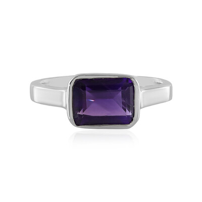 Zilveren ring met een Zambia-amethist