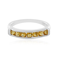 Zilveren ring met citrienstenen