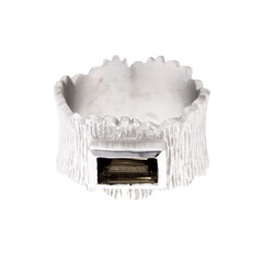 Zilveren ring met een rookkwarts