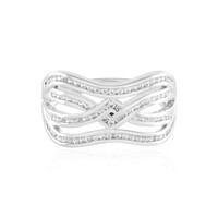 Zilveren ring met zirkonen (de Melo)