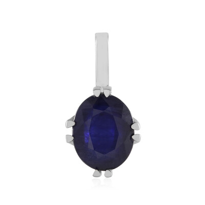 Gouden hanger met een Madagaskar Blauwe Saffier