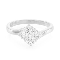 Zilveren ring met witte saffieren